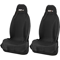 Upgrade4cars Funda de Asiento Delantero para Coche Universal Negro | Protector Asientos Delanteros para Deportivo Taller…